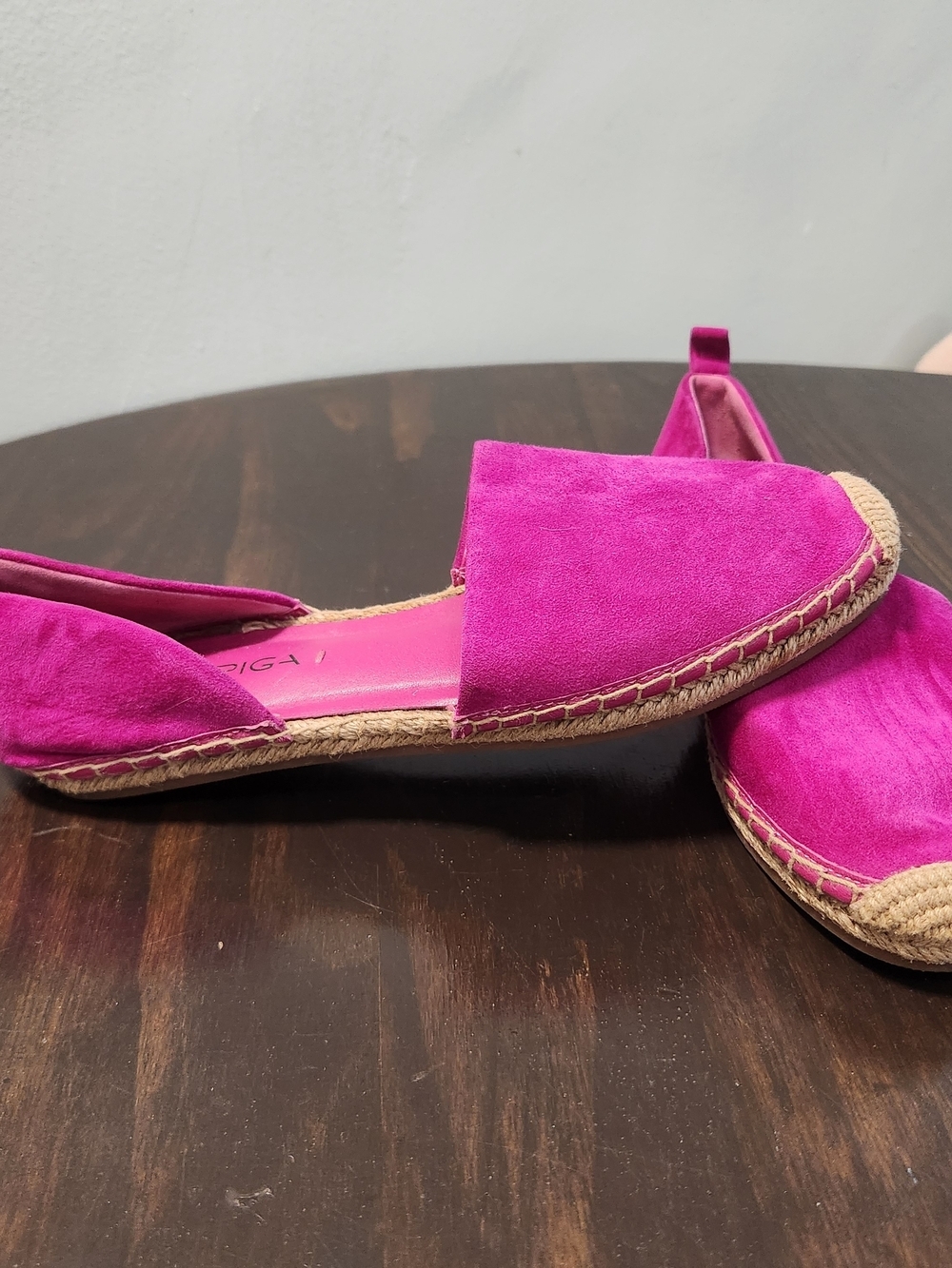 Via Spiga Brisa d'Orsay Espadrilles Womens 6.5 Hot Pink Suede Flats Shoes